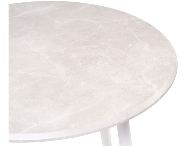 Стол Абилин 90 мрамор светло-серый/белый матовый (Арт.507216)