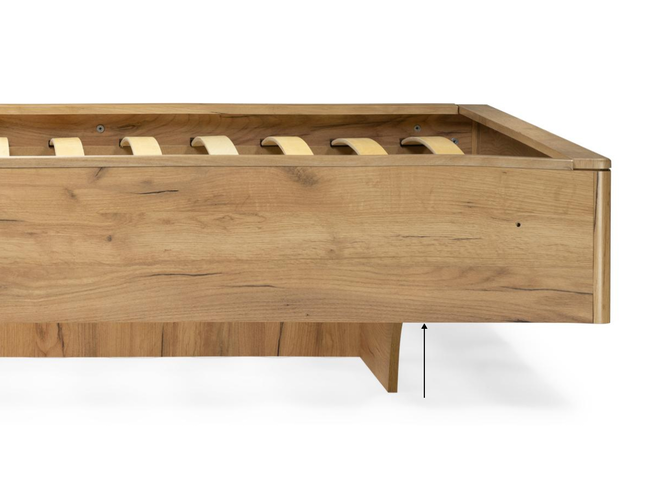 Парящая кровать Клауд дуб крафт золотой / антрацит