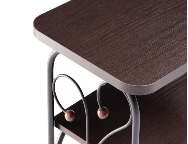 Прикроватная тумба Клео 2 черная/венге (Арт.446218)