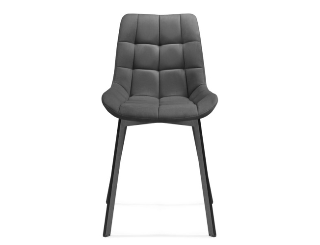 Стул на металлокаркасе Челси черный/темно-серый (Арт.489745)