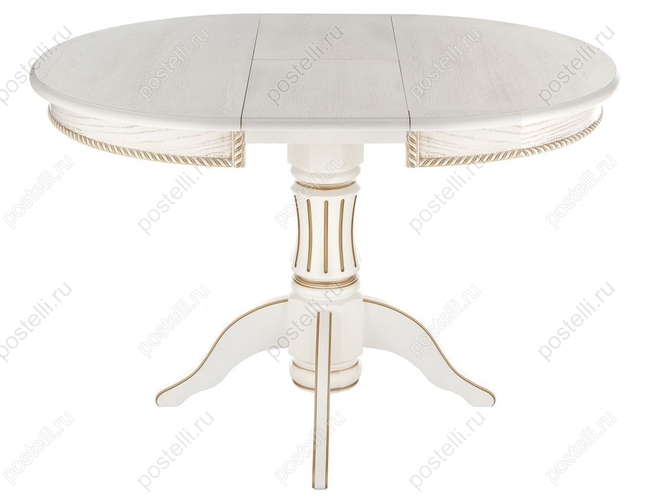 Стол Павия молочный с золотой патиной (Арт. 308810)