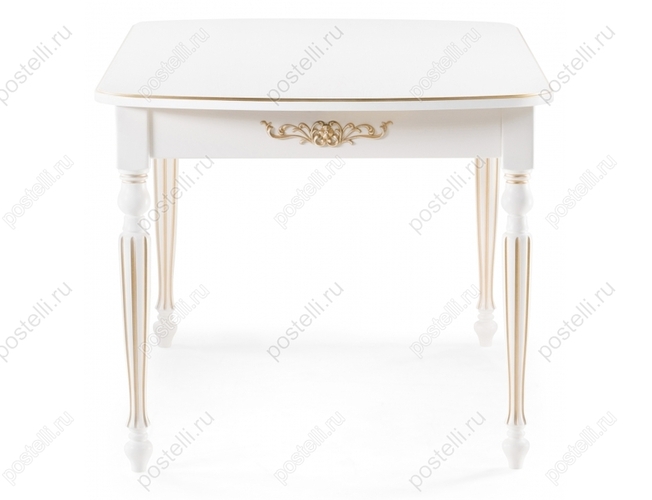 Стол Бевье молочный/золото (Арт 483900)