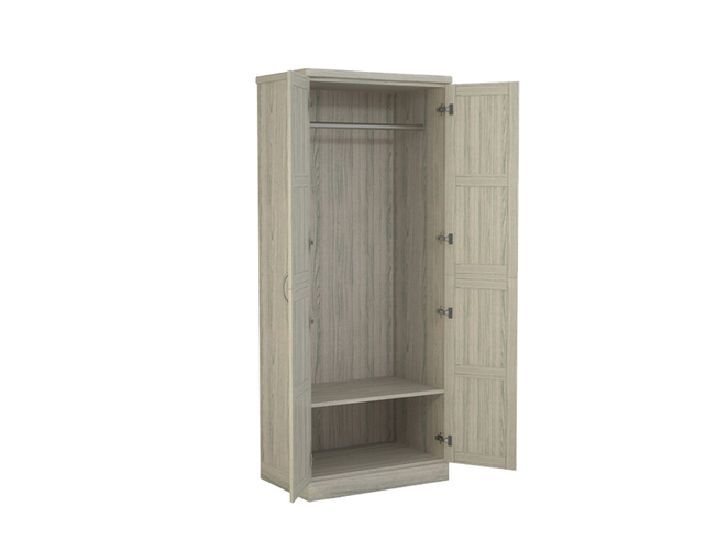 Купить шкаф распашной 2-х створчатый Варна беленый дуб